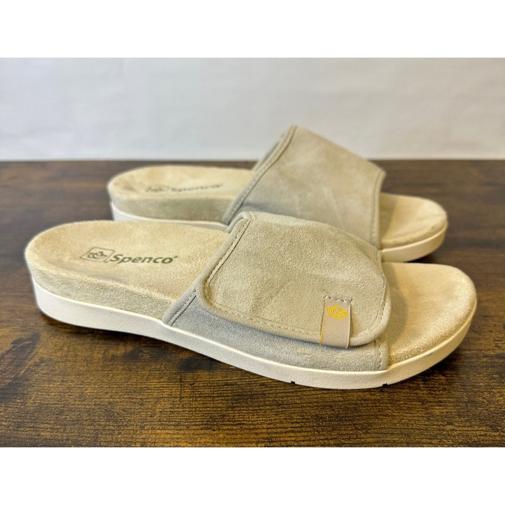 Spenco Women's Bonaire Orthotic Slide Sandals Suede Footbed Size 9 B Comfort - Picture 3 of 8